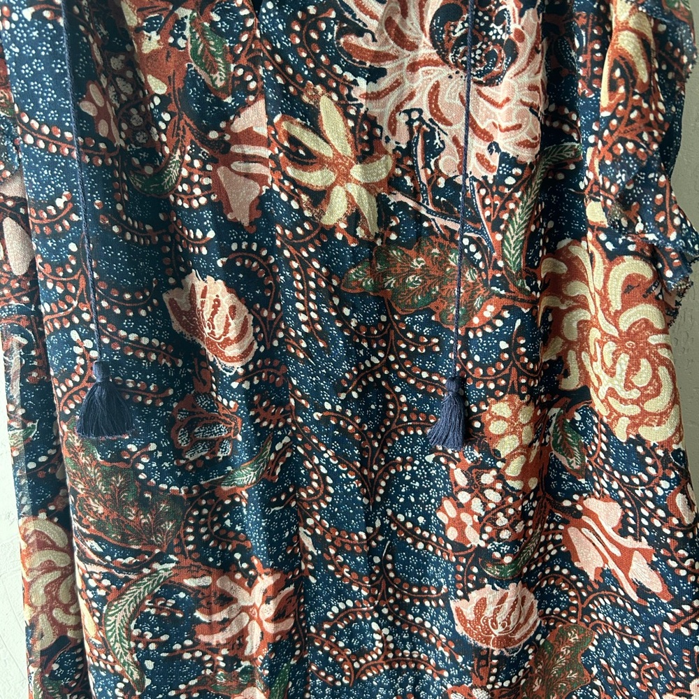 Madewell Chrysanthemum Lily Ruffle Dress Size Medium‎ Floral Tassel Ruffle - Picture 3 of 4